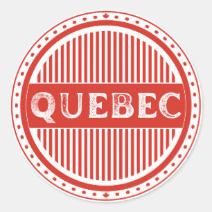 Quebec City Pride Emblem – Canadian Identity Classic Round Sticker