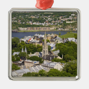 Quebec City, Quebec, Canada. Looking down on the Metal Tree Decoration