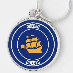 Quebec City Round Emblem Key Ring