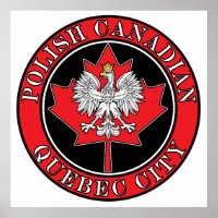 Quebec City Round Polish Canadian Leaf