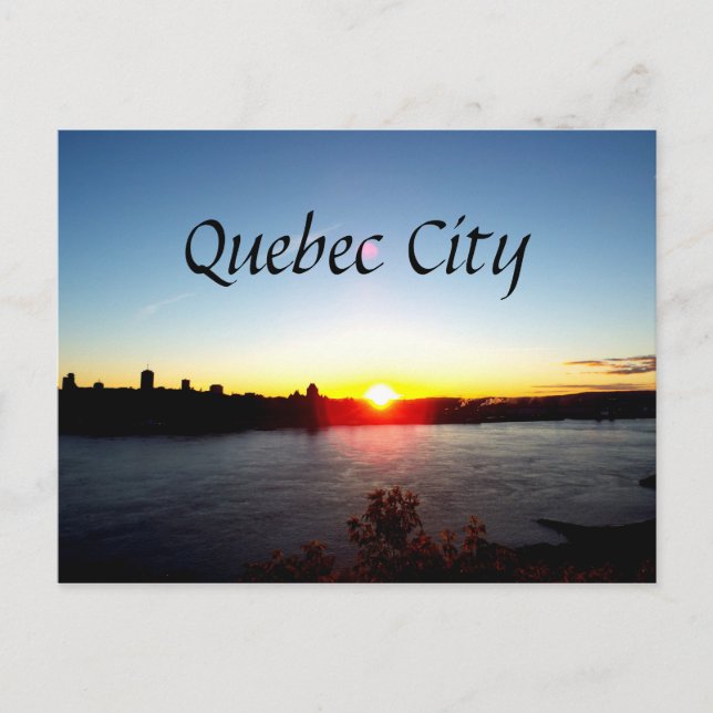 Quebec City Sunset Postcard (Front)