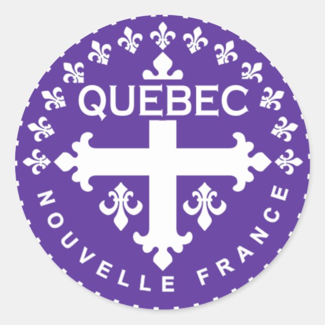 Québec Classic Round Sticker (Front)