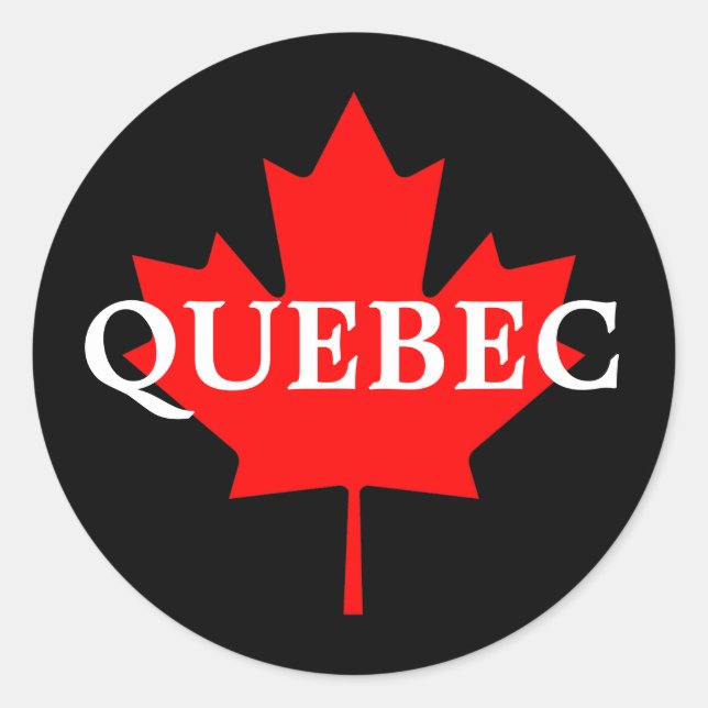 QUEBEC CLASSIC ROUND STICKER (Front)