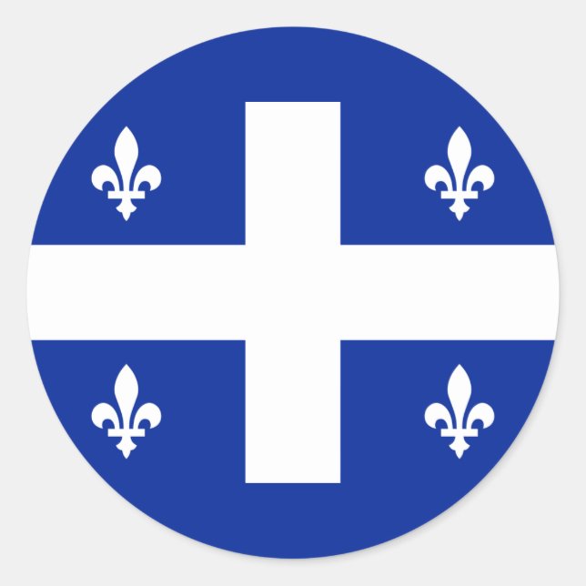 quebec classic round sticker (Front)