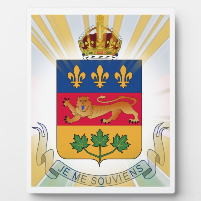 Quebec Coat of Arms Plaque (Front)