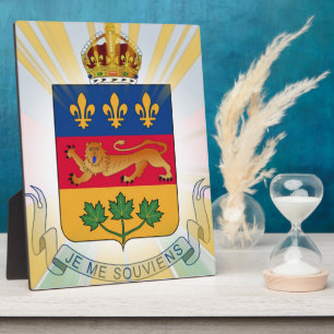 Quebec Coat of Arms Tabletop Plaque