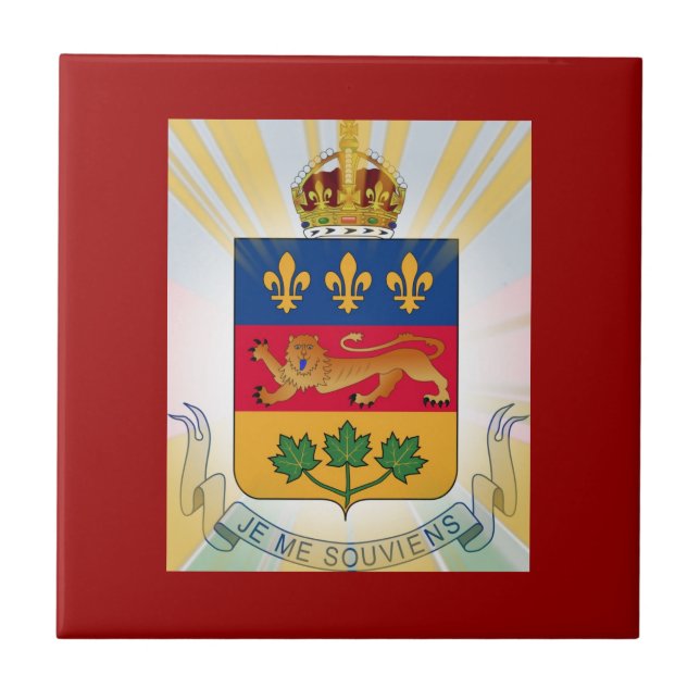 Quebec Coat of Arms Tile (Front)
