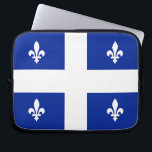 Quebec Flag Laptop Sleeve<br><div class="desc">Protect your device in style with our exclusive laptop sleeve featuring the flag of Quebec! Crafted with meticulous attention to detail, this laptop sleeve is more than just a protective case; it’s a celebration of Quebec’s rich culture and heritage. The striking design prominently displays the iconic Quebec flag, making this...</div>