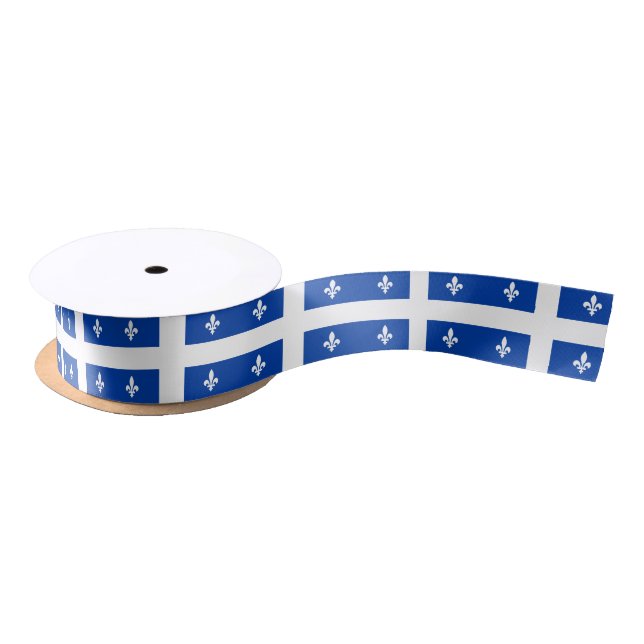 Quebec Flag Satin Ribbon (Spool)