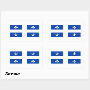 Quebec Flags Graphic Rectangular Sticker