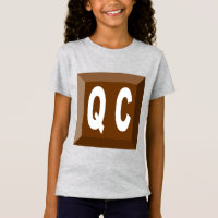 QUEBEC girls jersey t-shirt with a second-hand cut