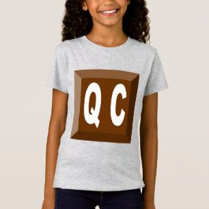 QUEBEC girls jersey t-shirt with a second-hand cut