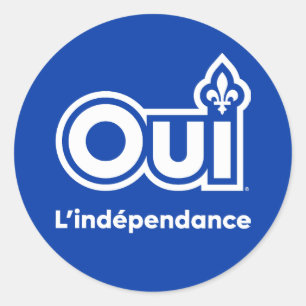 Quebec OUI Classic Round Sticker