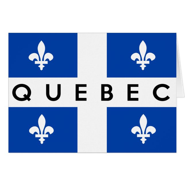 quebec province flag canada country name text (Front Horizontal)