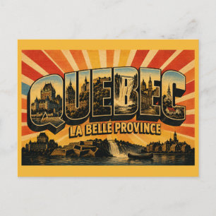 Quebec Province Vintage Travel Art Postcard
