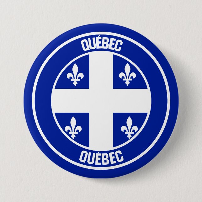 Quebec Round Emblem 7.5 Cm Round Badge (Front)