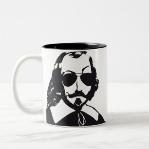 Québec Samuel Champlain Hipster lunettes aviateur Two-Tone Coffee Mug