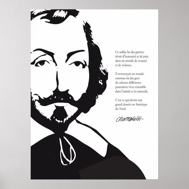 Quebec Samuel de Champlain 1608 New France Poster (Front)