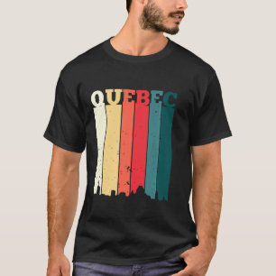 Quebec Skyline Canada Pride Vacation Travel Canadi T-Shirt