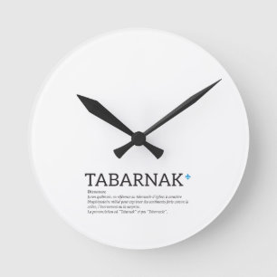 Québec Tabarnak Juron Joual Humour Français Round Clock