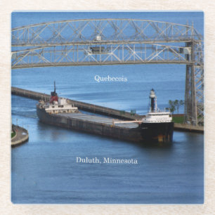 Quebecois Duluth glass coaster