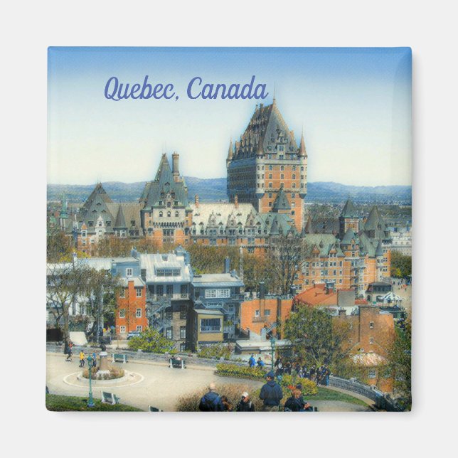 QUEBEC'S CAP DIAMANT LANDSCAPE PHOTO PAINTING MAGNET (Front)
