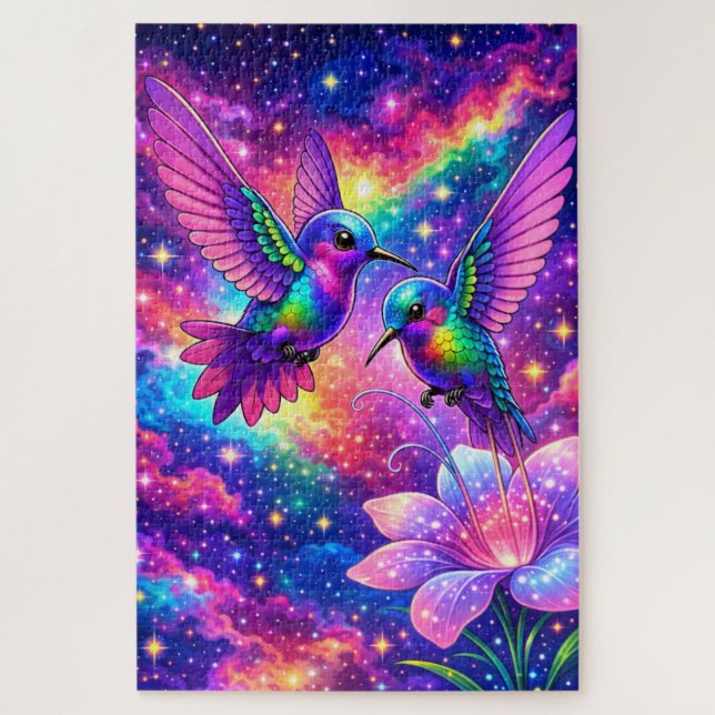 Quebra-Cabeça (Puzzle) Beija-Flores Enamorados Jigsaw Puzzle (Vertical)