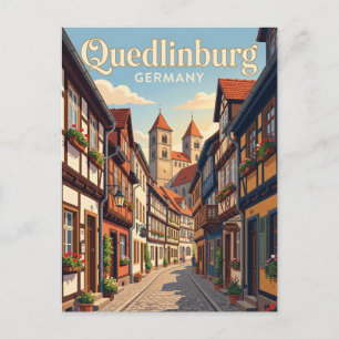 Quedlinburg Alley Germany Postcard