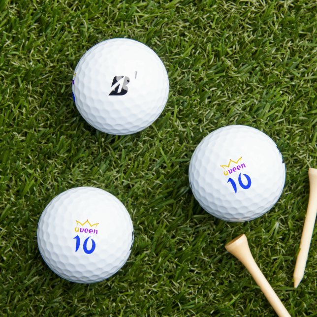 Queen 10 golf balls (Insitu Grass)