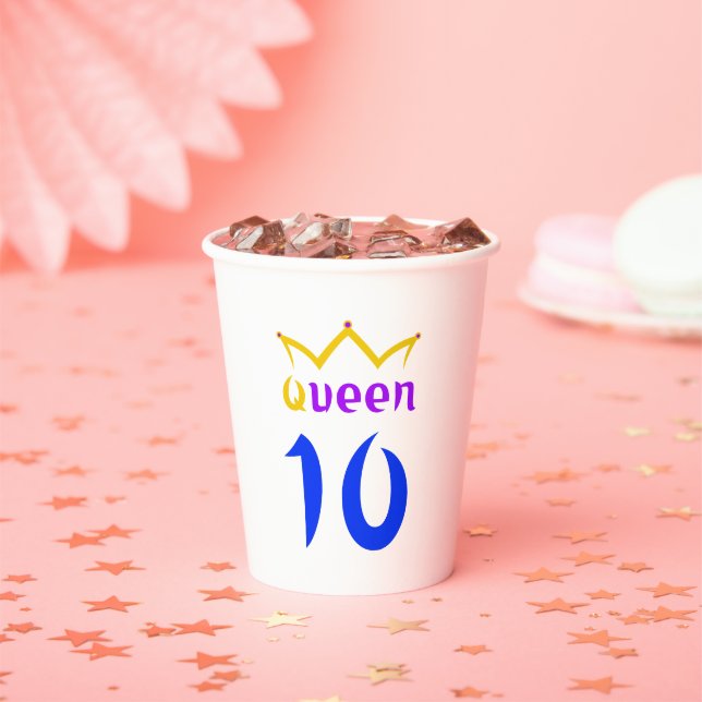 Queen 10  paper cups (Insitu)