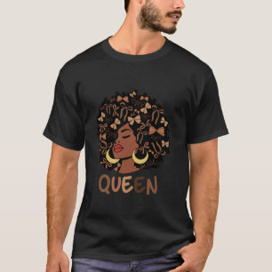 Queen African American Coquette Bow Black History  T-Shirt
