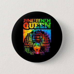 Queen Afro Melanin Black Girl Magic Women Tie Dye 6 Cm Round Badge