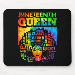 Queen Afro Melanin Black Girl Magic Women Tie Dye  Mouse Pad