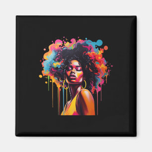 Queen Afro Melanin Dripping Juneteenth African  Magnet