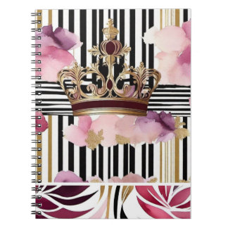 QUEEN All day everyday. Watercolor crown notepad Notebook