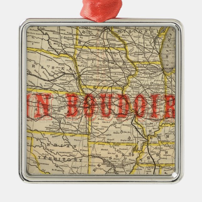 Queen and Crescent Route 2 Metal Tree Decoration (Front)