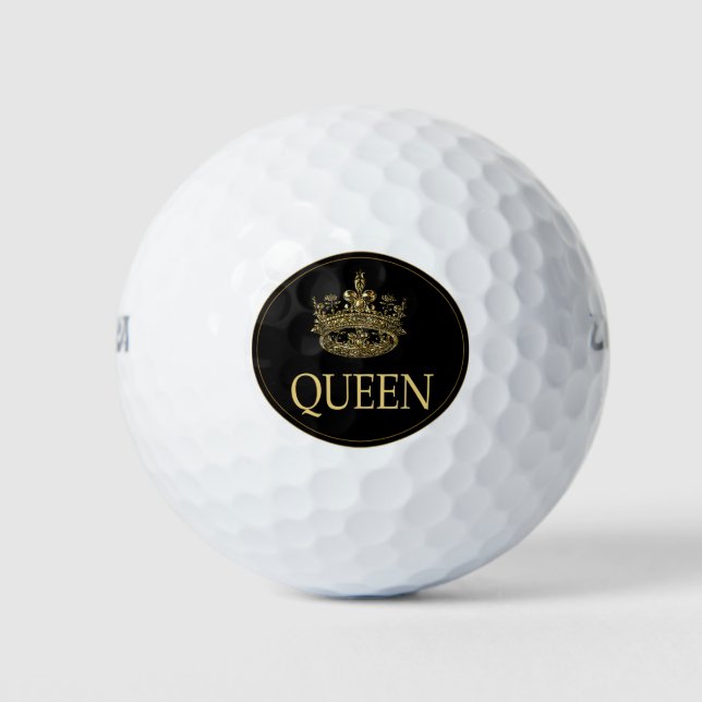 Queen and Crown Emblem Golf Balls (Front)
