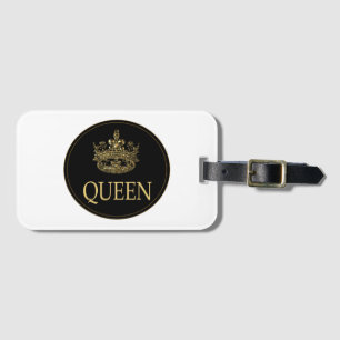 Queen and Crown Emblem Luggage Tag