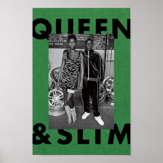 Queen and Slim Green Poster