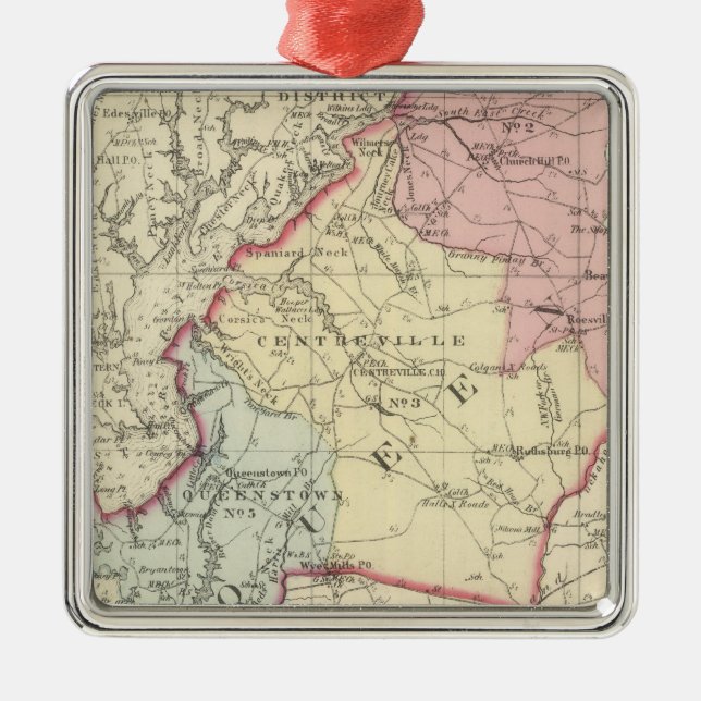 Queen Anne Metal Tree Decoration (Front)