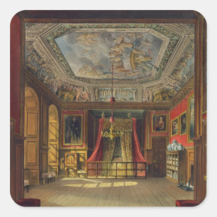 Queen Anne's Bed, Windsor Castle, from 'Royal Resi Square Sticker
