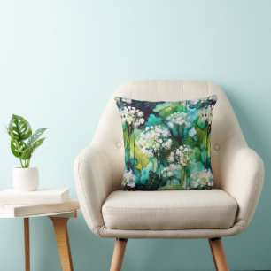 Queen Anne's Lace Abstract Cushion