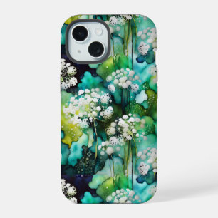 Queen Anne's Lace Abstract iPhone 15 Case
