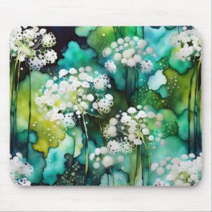 Queen Anne's Lace Abstract Mouse Pad