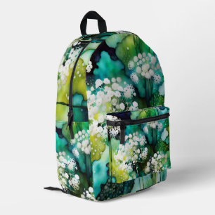 Queen Anne's Lace Abstract Printed Backpack
