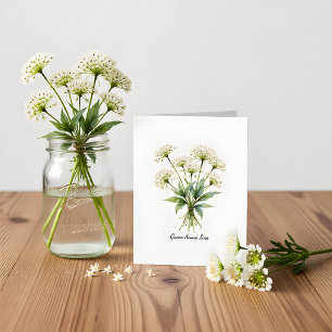 Queen Anne's Lace Floral Blank Note Card
