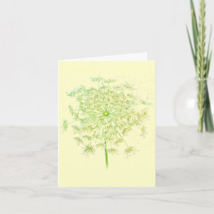Queen Annes Lace Floral on Yellow Note Cards
