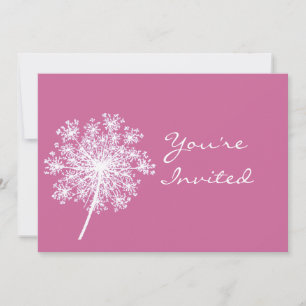Queen Anne's Lace Flower Girl's Birthday Party Invitation