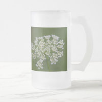 Queen Anne's Lace Frosted Glass Beer Mug