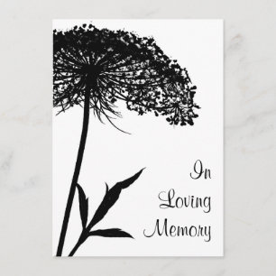 Queen Anne's Lace Funeral Memorial Announcement
